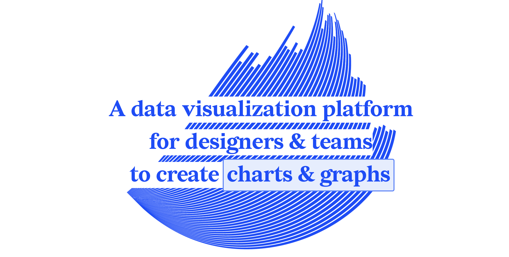 Graphique morphé avec, dessus, un texte en typo serif, l'ensemble en bleu éléctrique.